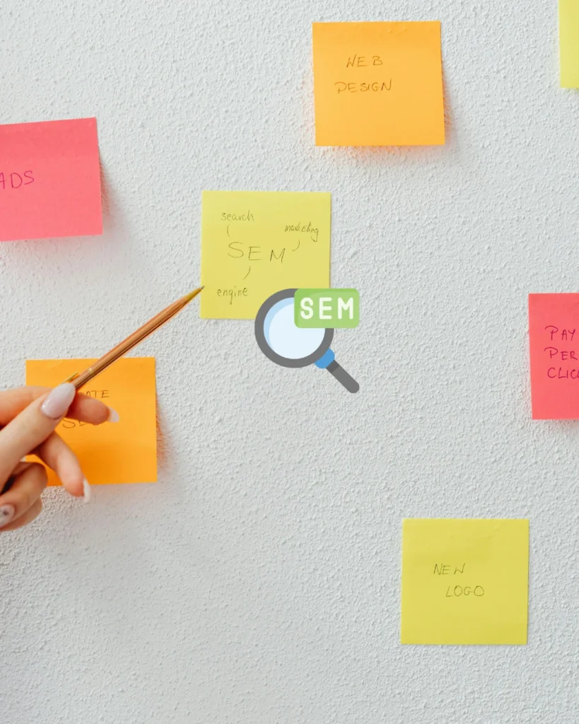 SEM digital marketing team optimizing paid search campaigns