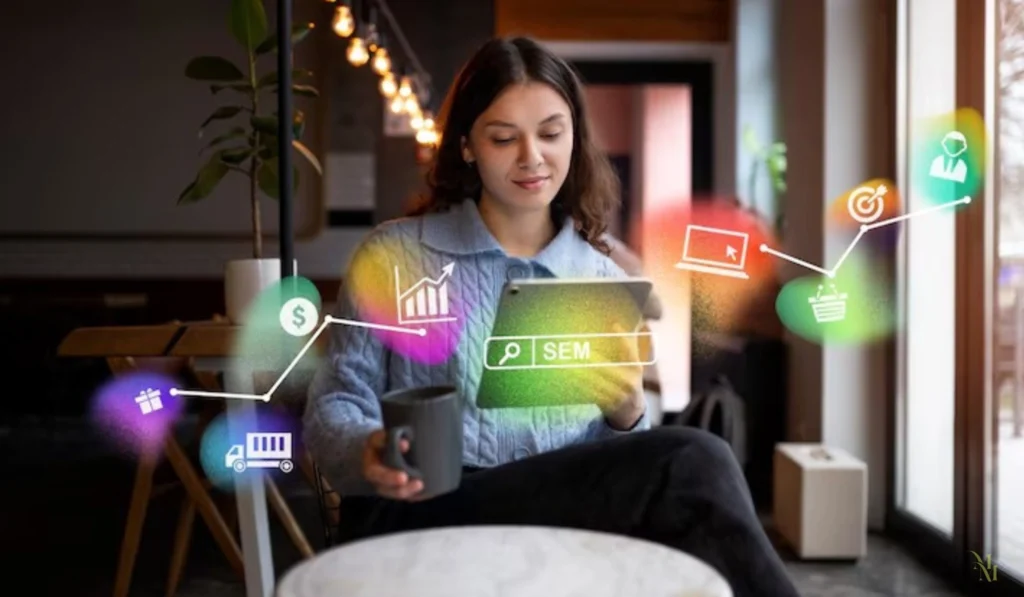 SEM specialist managing paid search campaigns for optimal ROI