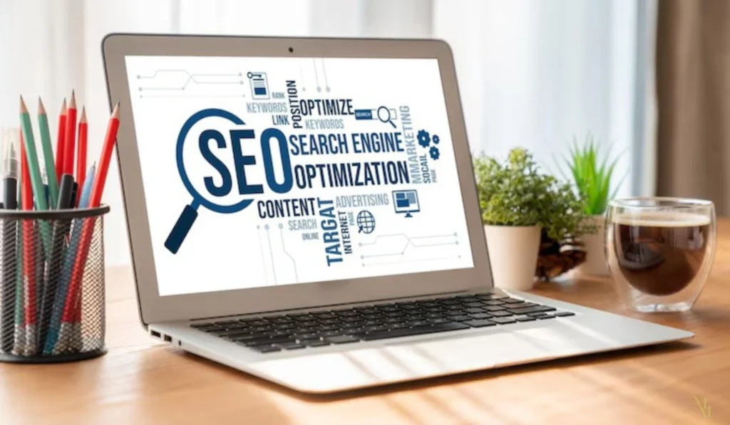 SEO executive analyzing website data for optimization strategies